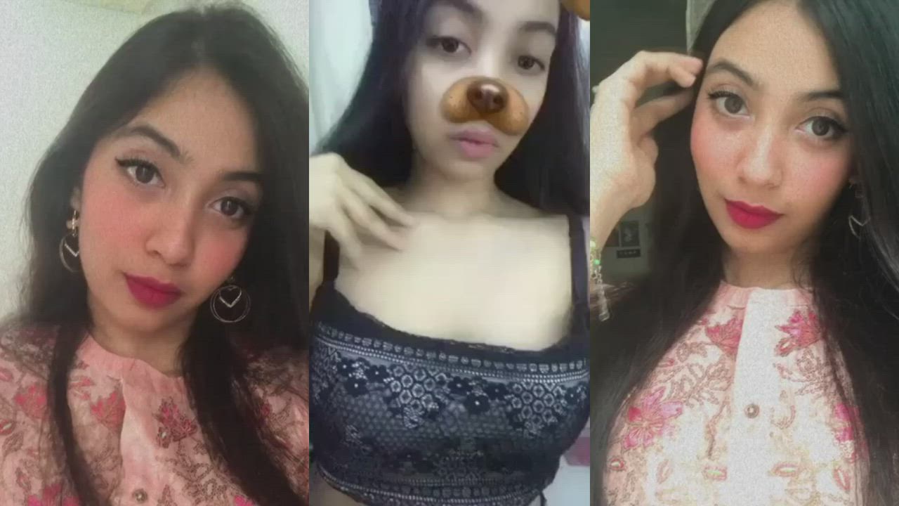 8 Video of Cute BUSTY Punjabi NRI Babe In horny mood Teasing/Giving Her BF Some Material