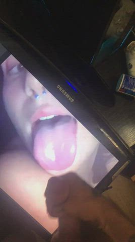 cumshot tongue fetish tribute clip