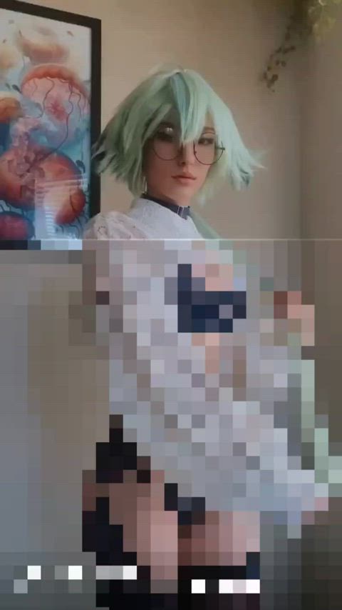 censored beta lingerie cosplay solo clip