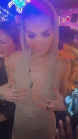 ass brunette celebrity pasties rita ora see through clothing thong clip