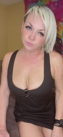 blonde milf natural natural tits nipple piercing pierced pussy clip