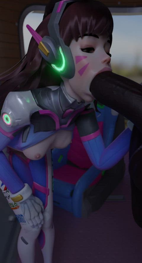 3d animation bbc blowjob bouncing tits deepthroat face fuck overwatch small tits