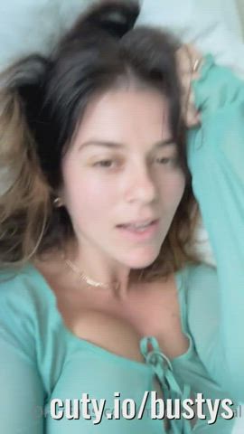 big tits boobs cleavage tongue fetish clip