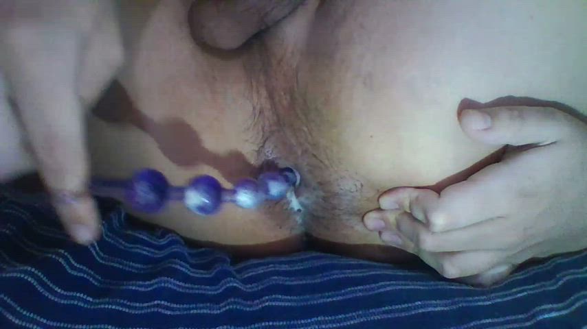 fucking my creamy ass with anal beads (26)