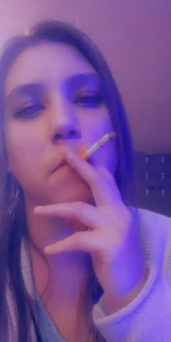 Brunette Lips Smoking clip