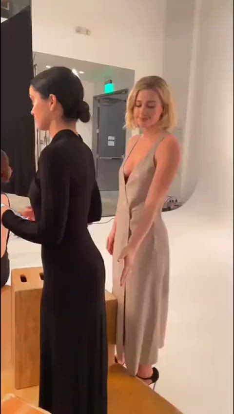 Lili Reinhart admiring Camila Mendes ASS