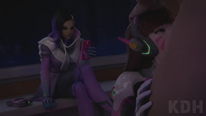 (D.Va) Getting her throat fucked