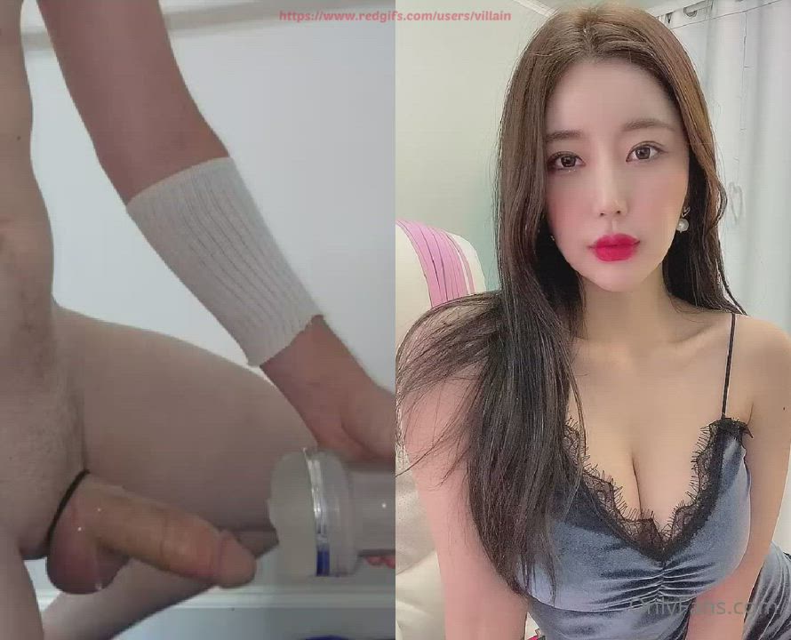 Asian BabeCock Big Dick Cock Milking Cum Fleshlight Korean Milking OnlyFans Sex Toy