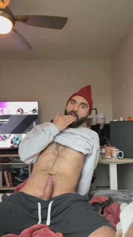 cock hairy jerk off licking masturbating penis clip