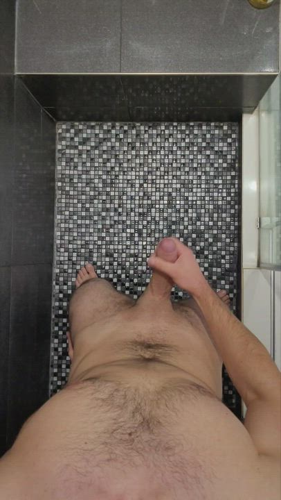 Shower cumshot