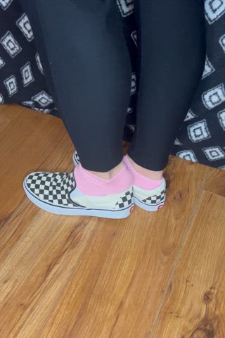 Pink ankle socks fresh out of my vans