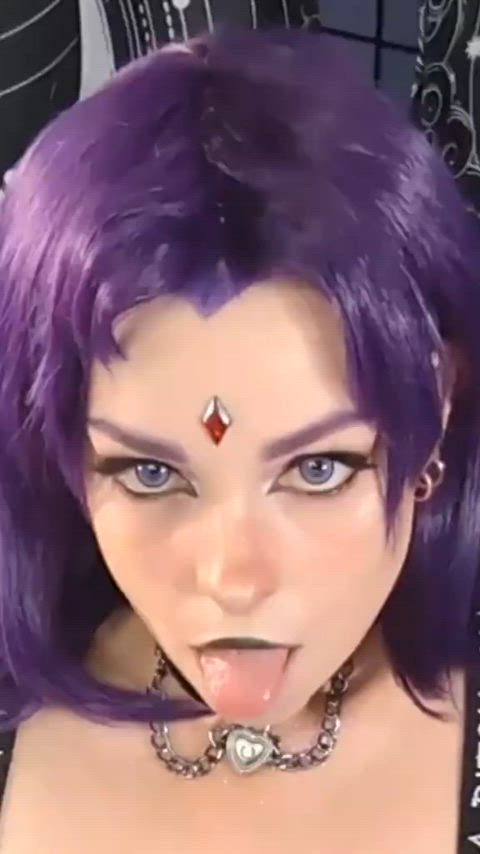 ahegao cosplay cute long tongue tongue tongue fetish clip