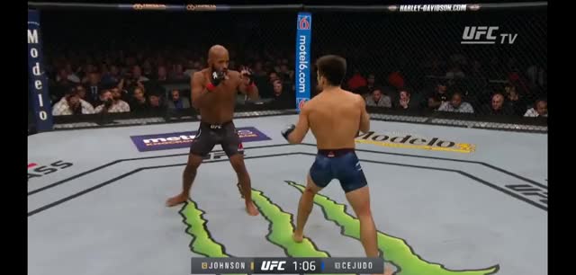 Cejudo |DJ| Eating low kicks