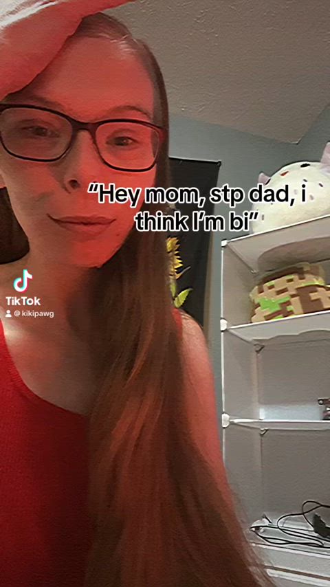 blonde tiktok glasses bisexual clip