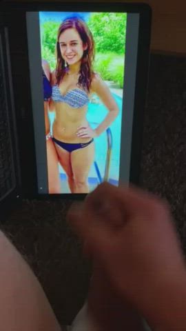 bikini cheerleader cock cum cumshot jerk off male masturbation orgasm tribute clip