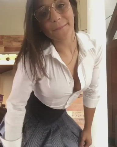 Abella Danger Ass Boobs Booty Brunette Glasses Pornstar Skirt Tits Twerking clip