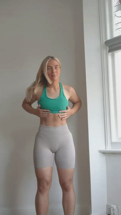 Ass Bikini Blonde Fitness Muscular Girl Pawg clip