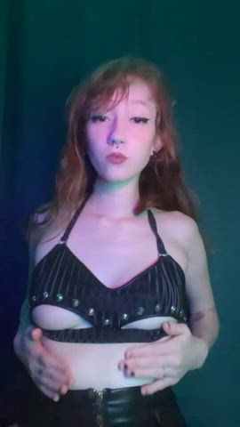 boobs dominant domination domme femdom natural tits redhead tits clip
