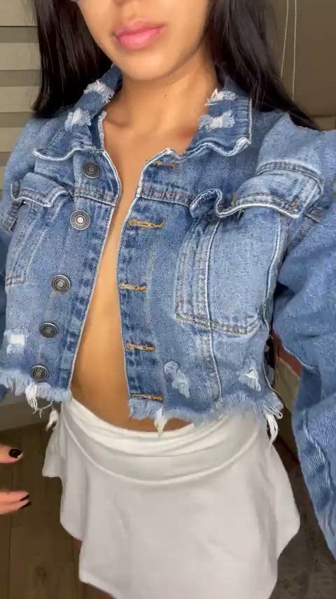 big nipples jeans perky reveal clip