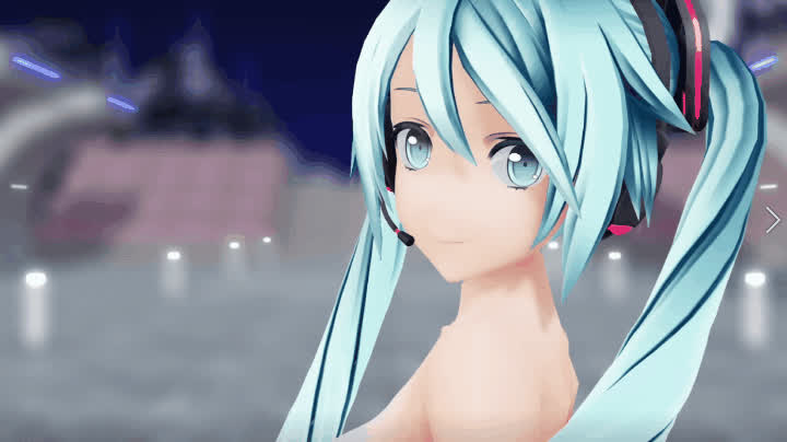 Hatsune Miku dancing in the park at night (MMD Lepus) [Vocaloid]