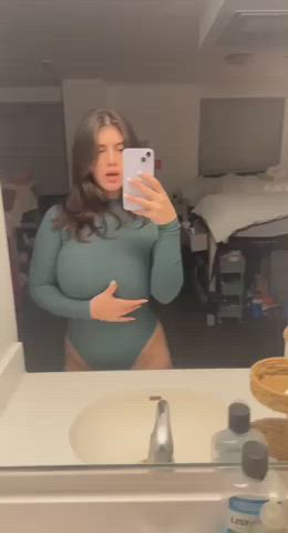 big tits bodysuit mirror clip