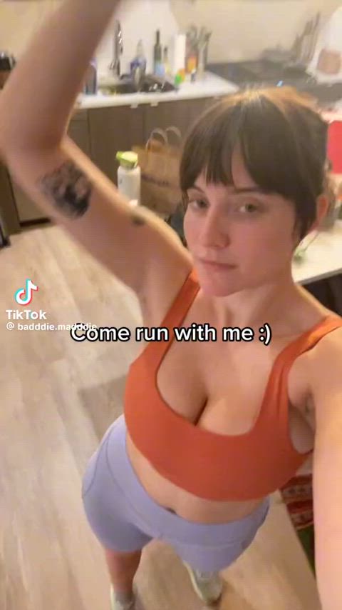 big tits girls workout clip