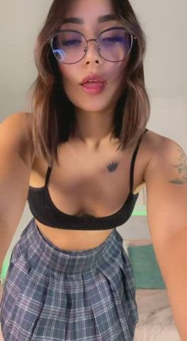 glasses latina sensual tease teen clip