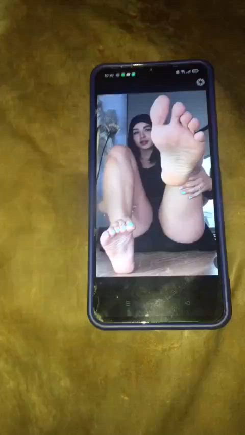 cum on feet cumshot foot fetish huge load joi sexy soles clip