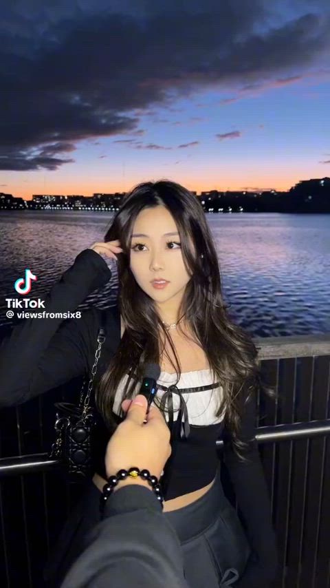 cute korean non-nude skirt tiktok clip