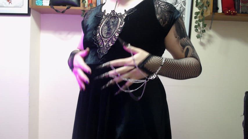 amateur cute dress femboy goth onlyfans teasing trans transgender witch clip