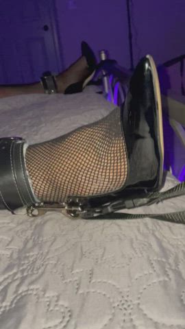 Bondage Fishnet High Heels clip