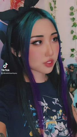 Anime Asian Babe Cute Gamer Girl Japanese Korean Teen TikTok clip