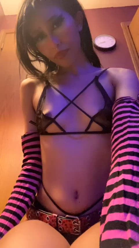 alt alternative amateur babe ebony emo lingerie nsfw petite clip