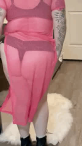 chubby fishnet milf tattoo clip