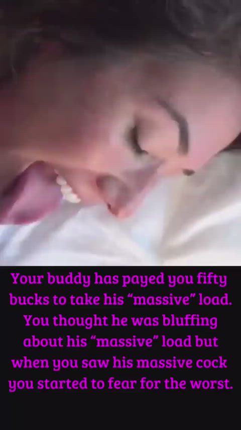 cum cum in mouth friend sissy sissycaption clip