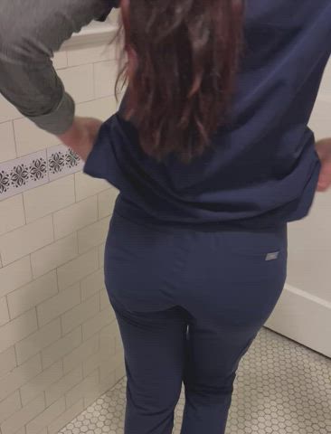 Pre-shift booty flash! [f]