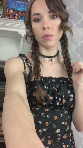 Nipple Piercing Pigtails Small Tits clip