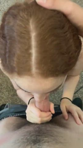 amateur blowjob cumshot facial homemade redhead clip