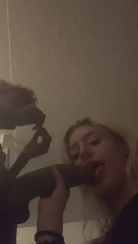BBC Deepthroat Monster Cock White Girl clip