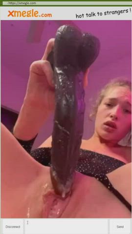 amateur camgirl dildo huge dildo masturbating nsfw solo webcam wet pussy clip