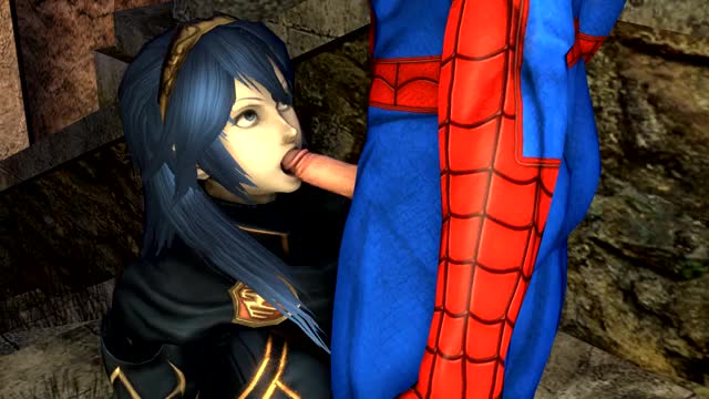Lucina sucking her hero Spider-Man