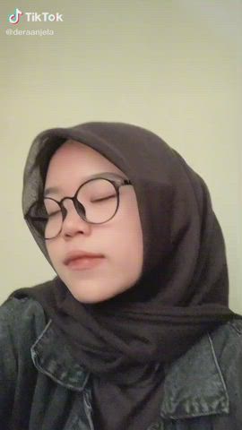 ahegao glasses hijab saliva clip