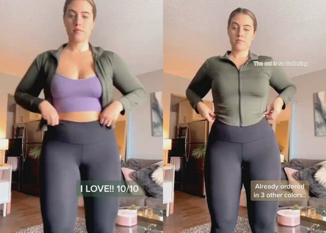 Ass Big Ass Booty Brunette Tall Thick TikTok Yoga Pants clip