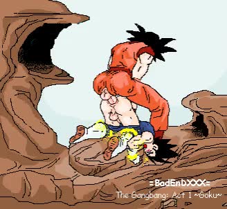 3068 - @BadEndXXX Animated Dragonball Z Goku Son Vegeta Yaoi gif