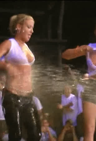 ass blonde coeds dancing slow motion spring break t-shirt thong wet clip
