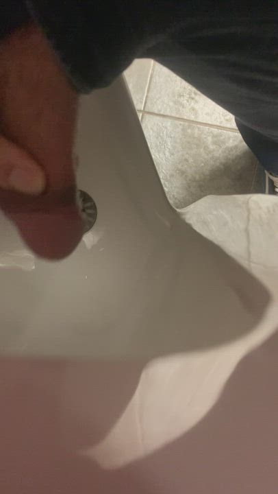 Leaking precum before peeing.
