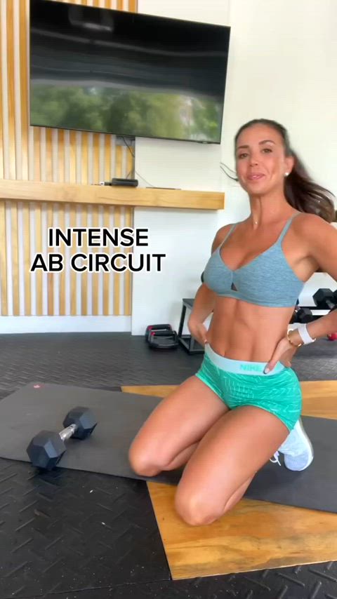 fit fitness latina muscular girl workout fit-girls clip