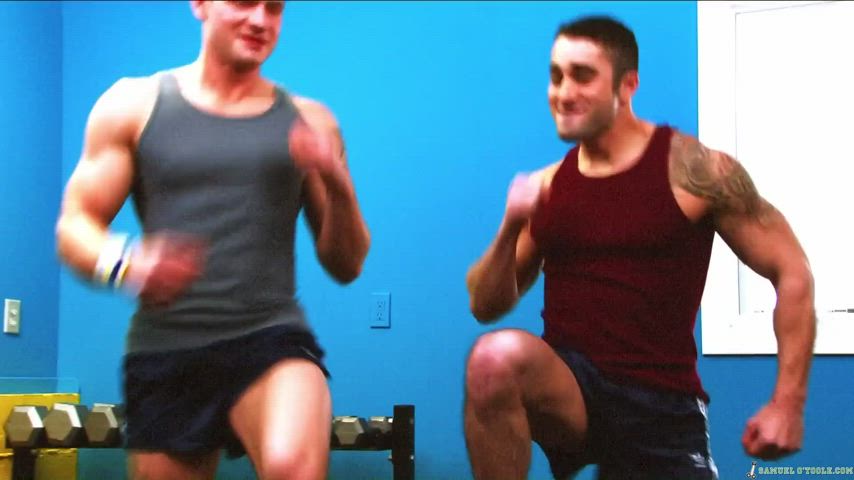 Big Dick Gay Softcore Workout clip