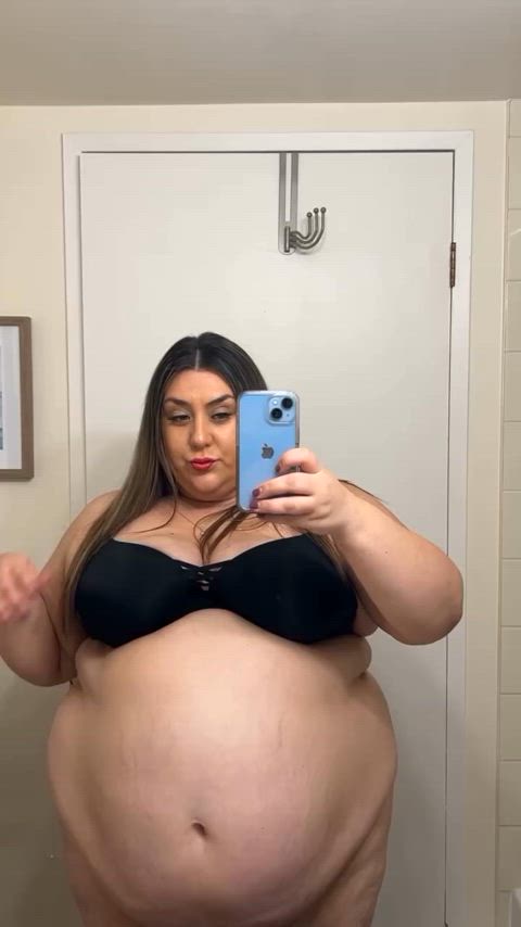 bbw bikini brunette feedee ssbbw clip