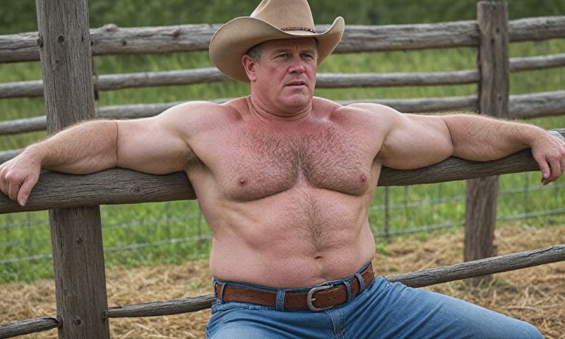 bear chubby dad daddy farm gay hairy chest muscles step-dad at-work bisexual-male